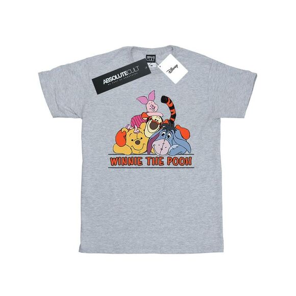 Disney Mens Winnie The Pooh Group T-Shirt / Sports Grey - Picture 1 of 3
